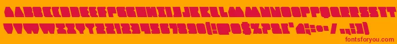 Contourofdutyleft Font – Red Fonts on Orange Background