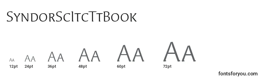 Размеры шрифта SyndorScItcTtBook