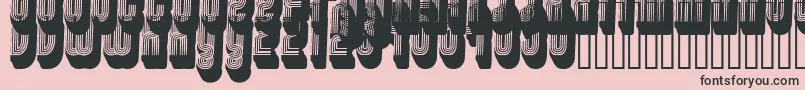 Czcionka Disco3 – czarne czcionki na różowym tle