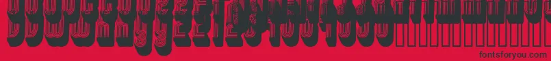 Disco3-fontti – mustat fontit punaisella taustalla
