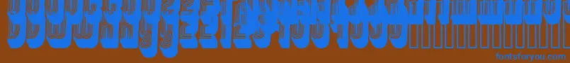 Disco3 Font – Blue Fonts on Brown Background
