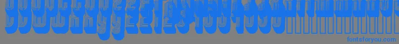 Police Disco3 – polices bleues sur fond gris