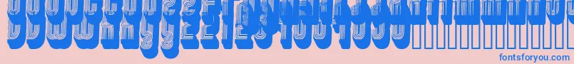 Disco3 Font – Blue Fonts on Pink Background