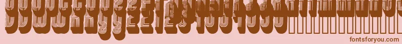 Fonte Disco3 – fontes marrons em um fundo rosa