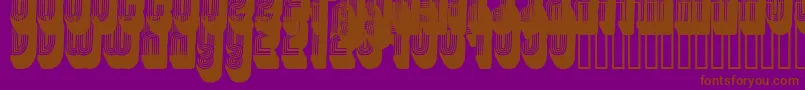 Disco3 Font – Brown Fonts on Purple Background