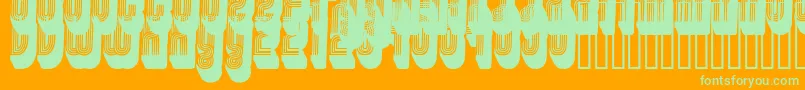 Disco3 Font – Green Fonts on Orange Background