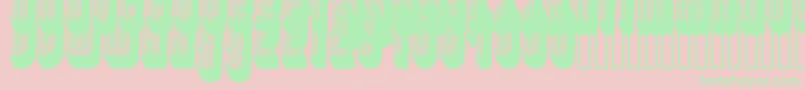 Fonte Disco3 – fontes verdes em um fundo rosa