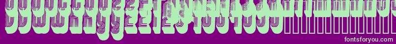 Шрифт Disco3 – зелёные шрифты на фиолетовом фоне