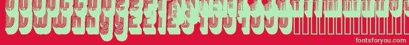 フォントDisco3 – 赤い背景に緑の文字