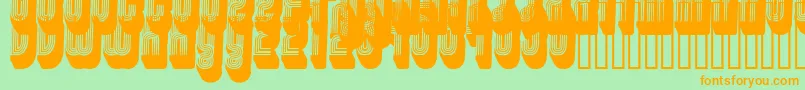 Fonte Disco3 – fontes laranjas em um fundo verde