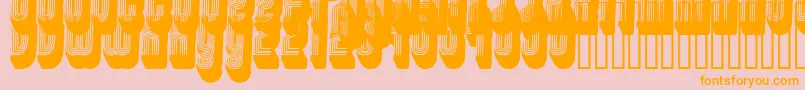 Police Disco3 – polices orange sur fond rose