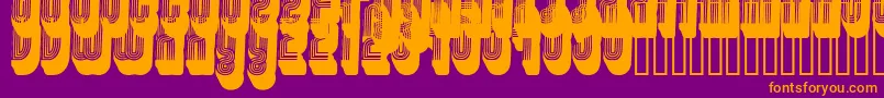Шрифт Disco3 – оранжевые шрифты на фиолетовом фоне
