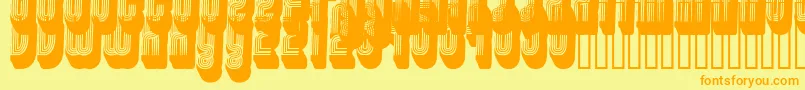 fuente Disco3 – Fuentes Naranjas Sobre Fondo Amarillo