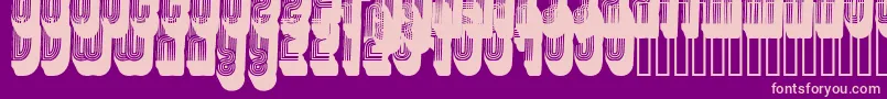Fonte Disco3 – fontes rosa em um fundo violeta