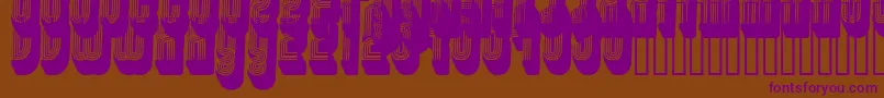 Disco3-Schriftart – Violette Schriften auf braunem Hintergrund