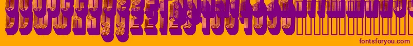 フォントDisco3 – オレンジの背景に紫のフォント