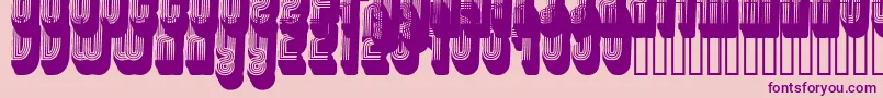 Disco3-fontti – violetit fontit vaaleanpunaisella taustalla