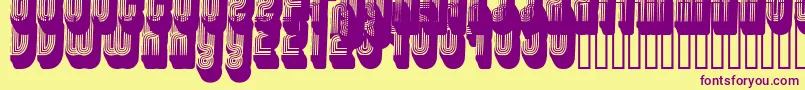 Шрифт Disco3 – фиолетовые шрифты на жёлтом фоне