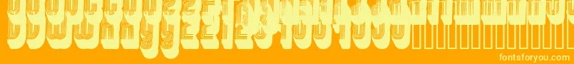 Шрифт Disco3 – жёлтые шрифты на оранжевом фоне