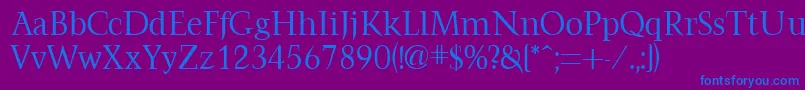 FarringdonRegularDb Font – Blue Fonts on Purple Background