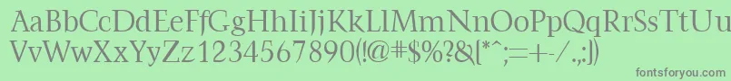 フォントFarringdonRegularDb – 緑の背景に灰色の文字