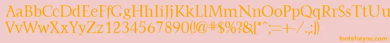 FarringdonRegularDb Font – Orange Fonts on Pink Background