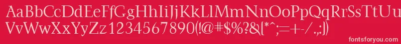 FarringdonRegularDb Font – Pink Fonts on Red Background