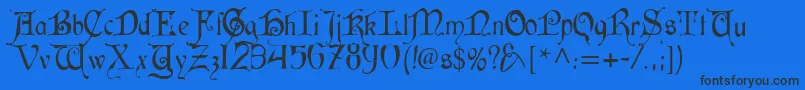 CardinalAlternate Font – Black Fonts on Blue Background