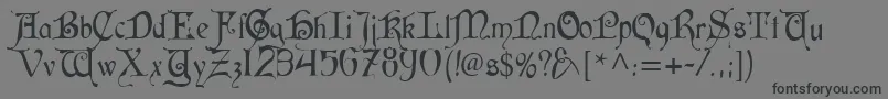 CardinalAlternate-Schriftart – Schwarze Schriften auf grauem Hintergrund