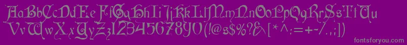fuente CardinalAlternate – Fuentes Grises Sobre Fondo Morado