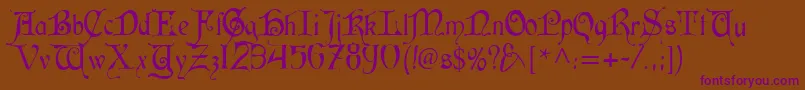 CardinalAlternate Font – Purple Fonts on Brown Background