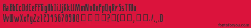 CrackRegular Font – Black Fonts on Red Background