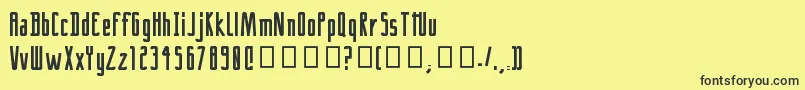 CrackRegular Font – Black Fonts on Yellow Background