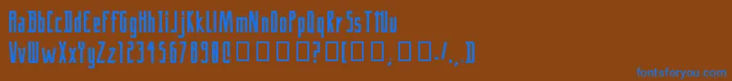 Police CrackRegular – polices bleues sur fond brun