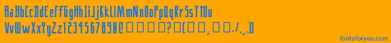 CrackRegular Font – Blue Fonts on Orange Background