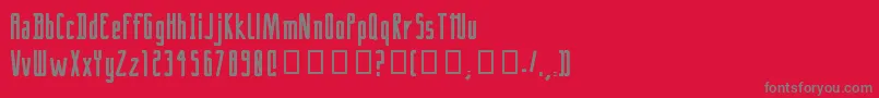 CrackRegular-Schriftart – Graue Schriften auf rotem Hintergrund
