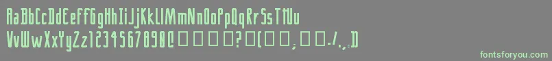 CrackRegular Font – Green Fonts on Gray Background