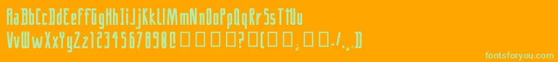 CrackRegular Font – Green Fonts on Orange Background