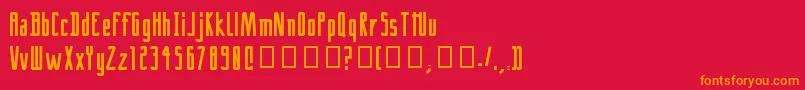 CrackRegular Font – Orange Fonts on Red Background