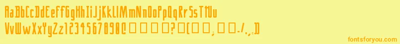 CrackRegular Font – Orange Fonts on Yellow Background