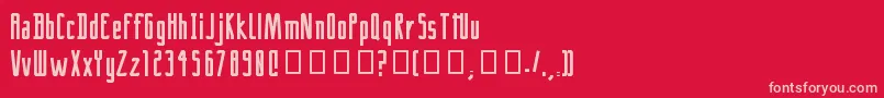 CrackRegular Font – Pink Fonts on Red Background