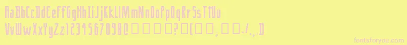 CrackRegular Font – Pink Fonts on Yellow Background