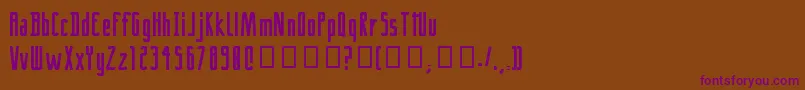 CrackRegular Font – Purple Fonts on Brown Background