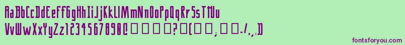 CrackRegular Font – Purple Fonts on Green Background