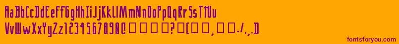 fuente CrackRegular – Fuentes Moradas Sobre Fondo Naranja