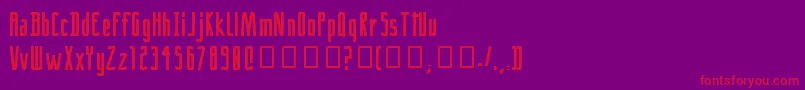 CrackRegular Font – Red Fonts on Purple Background