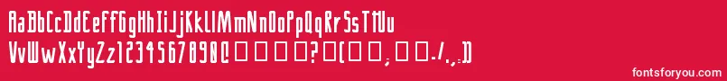 CrackRegular Font – White Fonts on Red Background