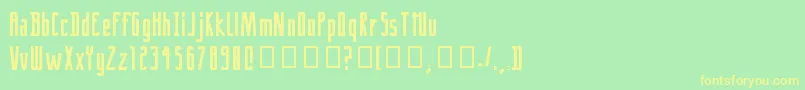 fuente CrackRegular – Fuentes Amarillas Sobre Fondo Verde