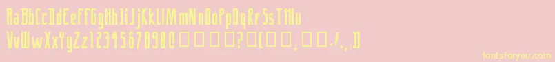 CrackRegular Font – Yellow Fonts on Pink Background