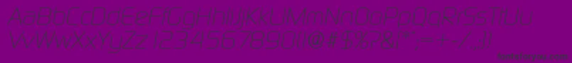 DigitalserialItalic-Schriftart – Schwarze Schriften auf violettem Hintergrund